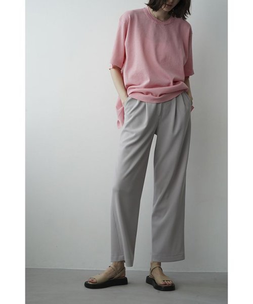 RIB STRIPE TUCK PANTS