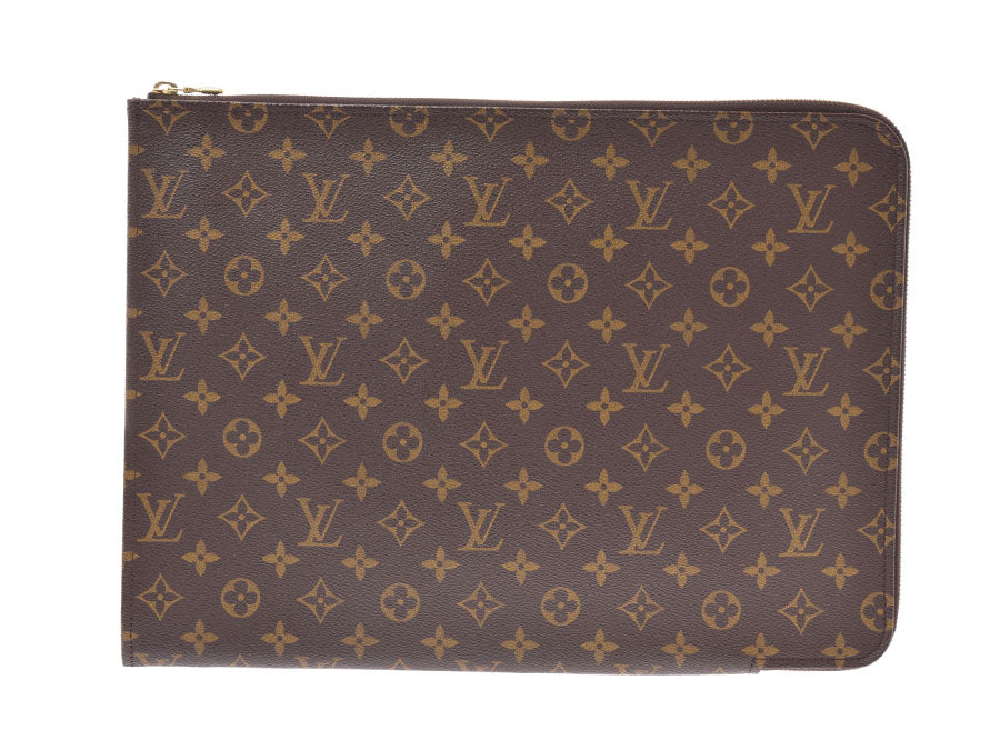 LOUIS VUITTON ルイヴィトン モノグラム ポッシュ ドキュマン 書類ケース ブラウン M53456 メンズ モノグラムキャンバス クラッチバッグ Aランク 中古 