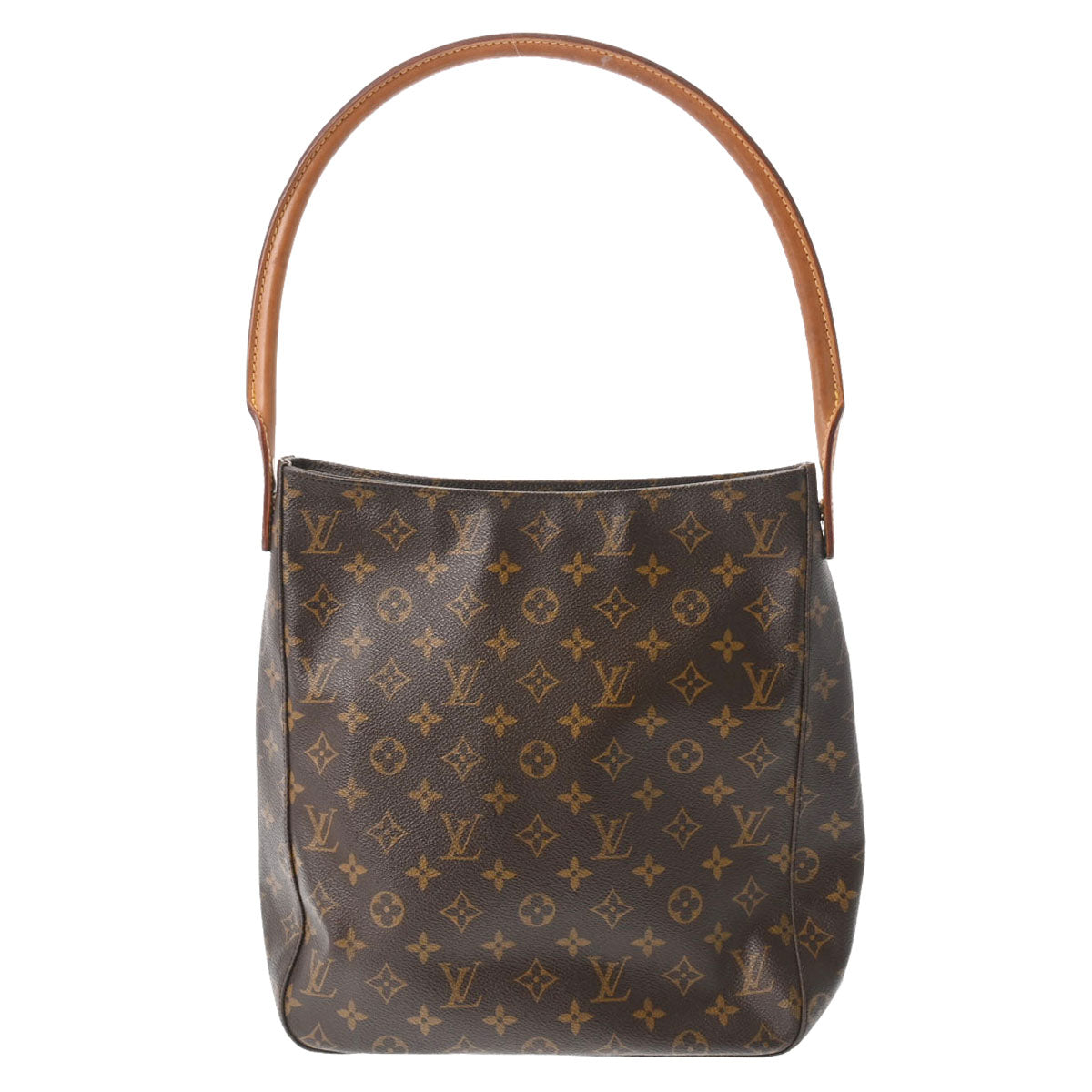 LOUIS VUITTON ルイヴィトン モノグラム ルーピング GM ブラウン M51145 レディース モノグラムキャンバス ワンショルダーバッグ Bランク 中古 