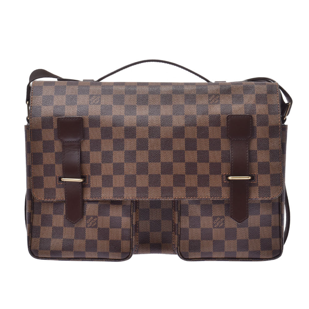 LOUIS VUITTON ルイヴィトン ダミエ ブロードウェイ ブラウン N42270 ユニセックス ダミエキャンバス ショルダーバッグ ABランク 中古 