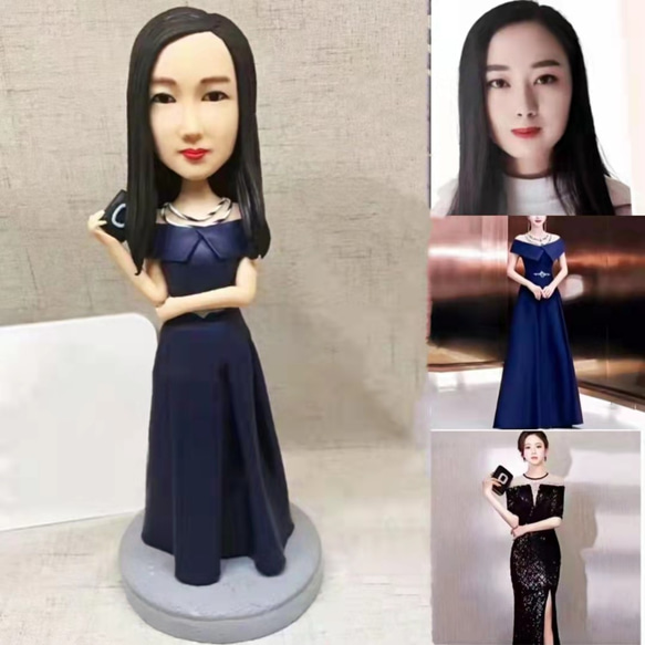 【オーダーメイド】お写真入から 3D 肖像画 似顔絵 人形 フィギュア 彼氏 彼女 誕生日ケーキトッパー 記念日カップル