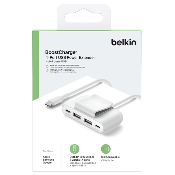 BELKIN RockStar 30W 4ポート充電分配器 ホワイト BUZ001BT2MWHB7