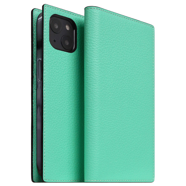 SLG Design iPhone 14用Neon Full Grain Leather Diary Case ティール SD24305I14TL