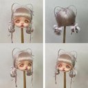 オビツ11ウィッグ モヘア手編みカツラドール