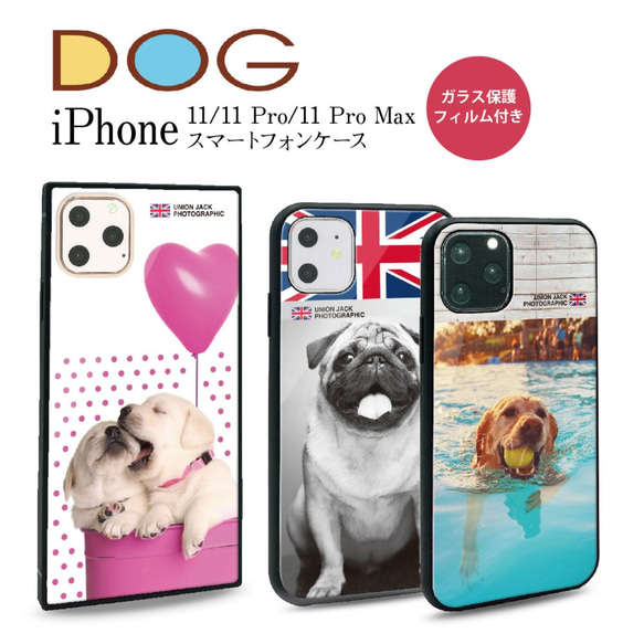 ガラス保護フィルム付 iPhone 11 Pro Max ケース 【DOG】