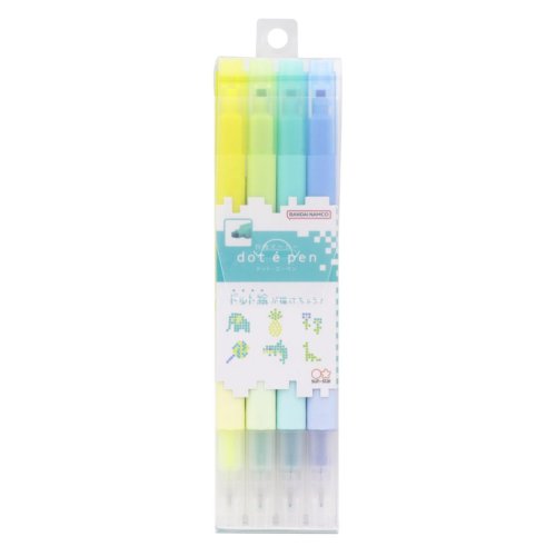 マーカーペン 四角マーカー dot e pen ドット エ ペン 4本セットB サンスター文具 プレゼント 男の子 女の子 ギフト