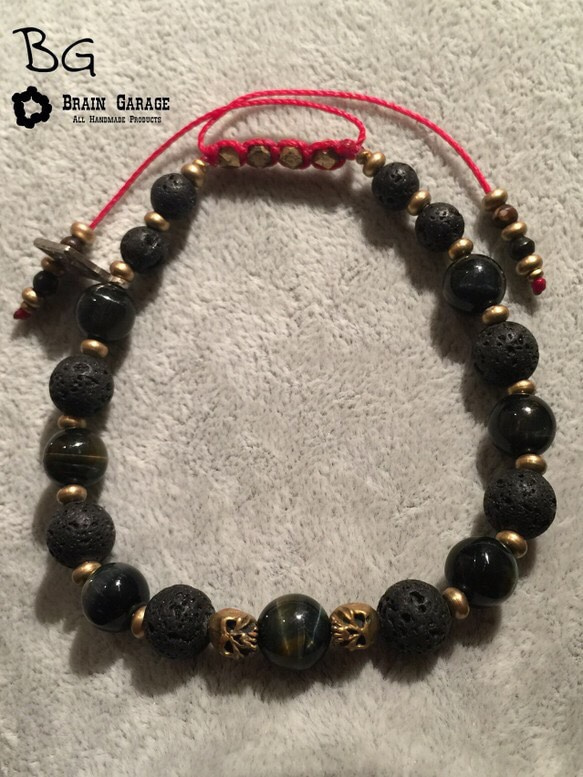 【BG】Natural stone & Skull Bracelet 〈BG16B0004〉