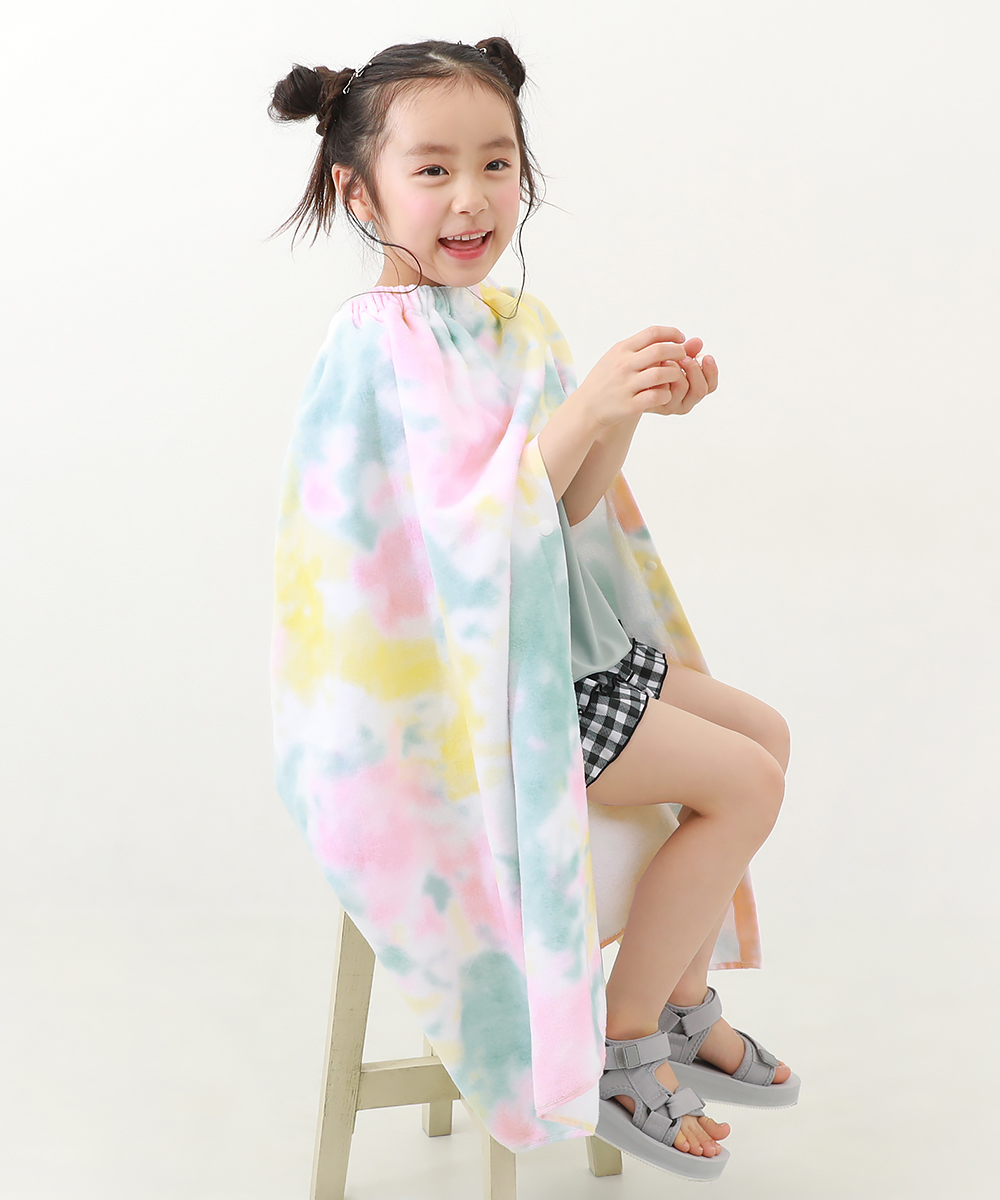 デビロック/ガールズラップタオル 80cm 子供服 キッズ 女の子 水着 プールグッズ タオル