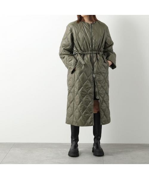 ガニー/GANNI キルティングコート Shiny Quilt Long Coat