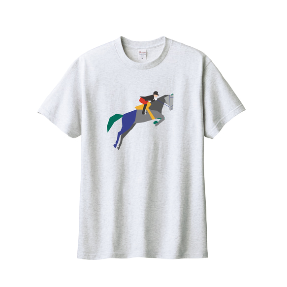 動物Tシャツ-乗馬ジャンプ（障害馬術）