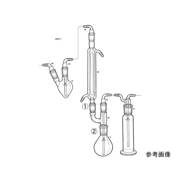 桐山製作所 ランキン法反応蒸留装置 AB54-1 1セット 64-1063-73（直送品）