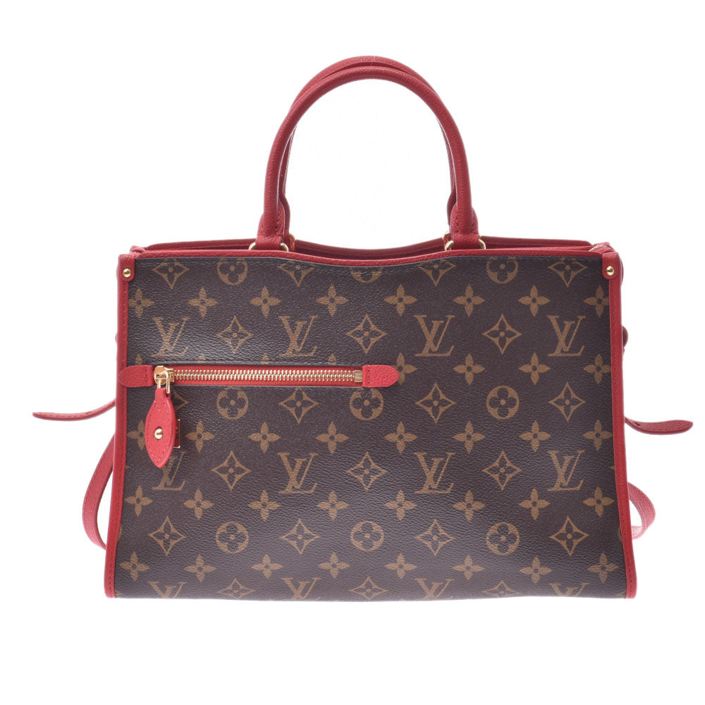 LOUIS VUITTON ルイヴィトン モノグラム ポパンクールPM 2WAYバッグ ルージュ M43433 レディース ハンドバッグ Aランク 中古 