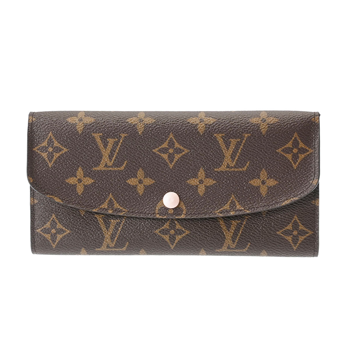 LOUIS VUITTON ルイヴィトン モノグラム ポルトフォイユエミリー ローズナクレ M61447 レディース モノグラムキャンバス 長財布 新同 中古 