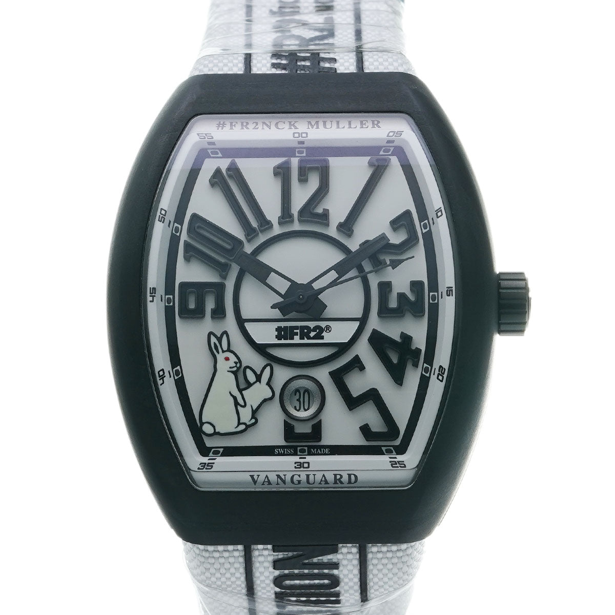 FRANCK MULLER フランクミュラー ヴァンガード FR2コラボ V41SCDTGFGRNRFR2CB メンズ カーボン/ファブリック 腕時計 自動巻き 白文字盤 新品 