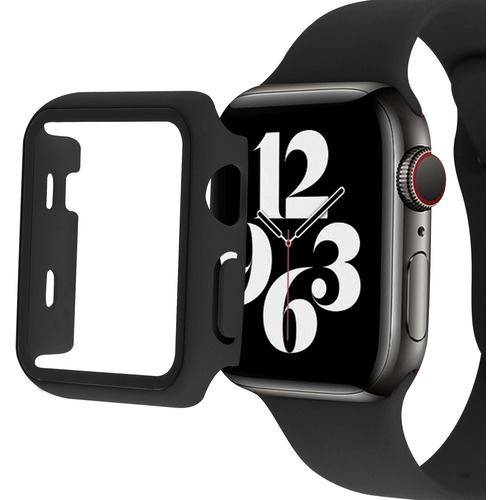 アール・エム RM8160SP BK AppleWatchシリコンバンド付き保護カバー ブラック