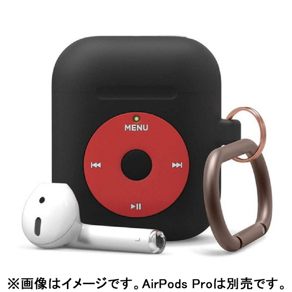 elago AW6 HANG CASE カラビナ付き CASE for AirPods /AirPods 2nd Charging / AirPods 2nd Wireless ブラック EL_APACSSC6H_BK