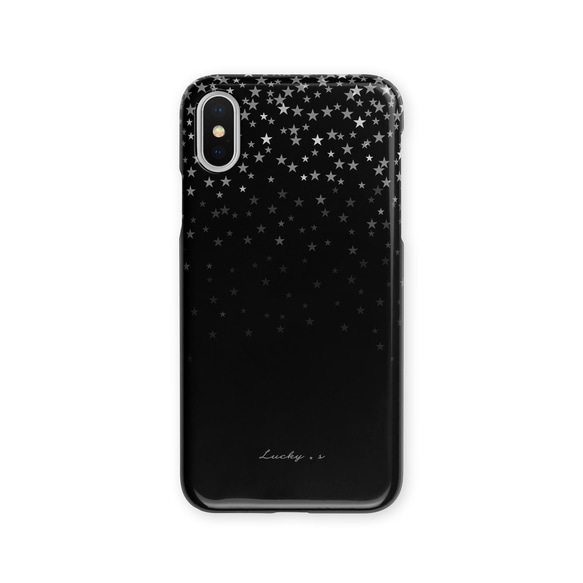 Twinkling Stars★Black&Gray　スマホケース/iPhoneケース/Xperia/Galaxy