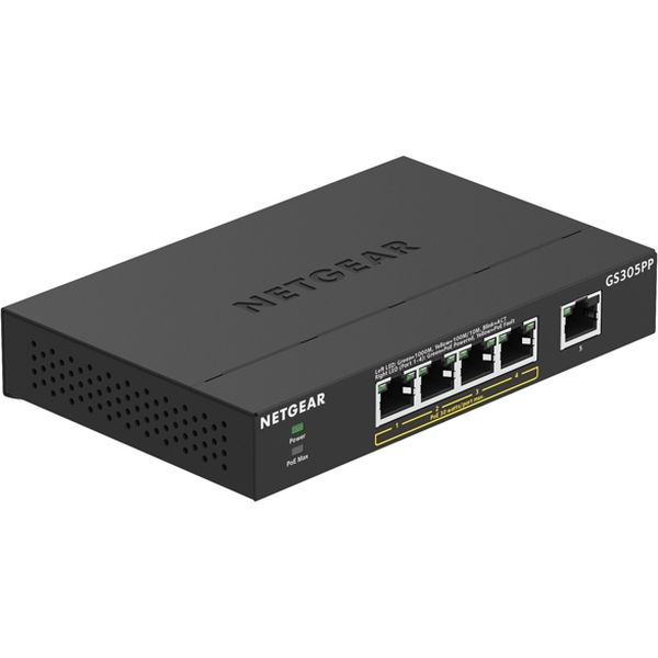 NETGEAR ＰｏＥ＋対応ギガビット５ポート　アンマネージスイッチ GS305PP-100JPS 1台