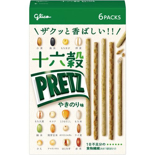 グリコ 十六穀プリッツ やきのり味＜6袋＞ 60g