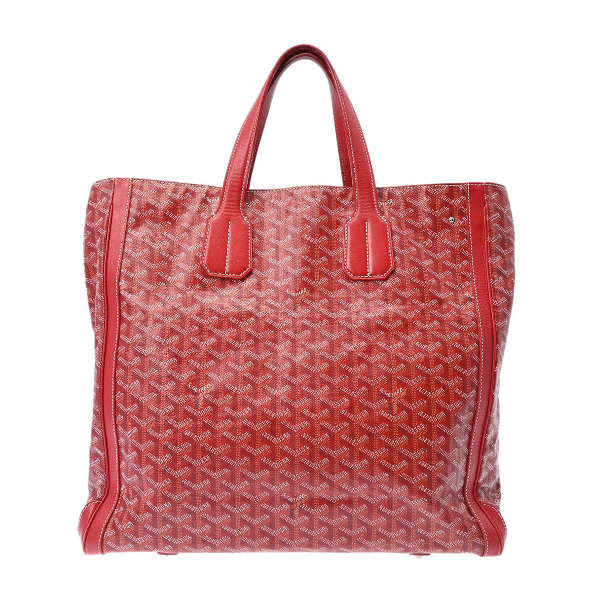 GOYARD ゴヤール サックヴォルテール 2way 赤 シルバー金具 メンズ PVC トートバッグ Bランク 中古