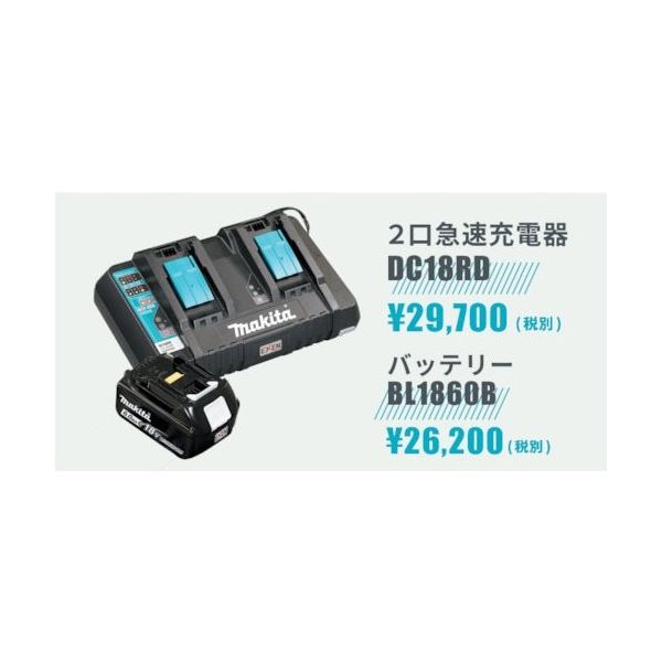 エクセン コードレス高周波バイブレータECVーM2口急速充電器 DC18RD ECV-M 1個 261-3549（直送品）