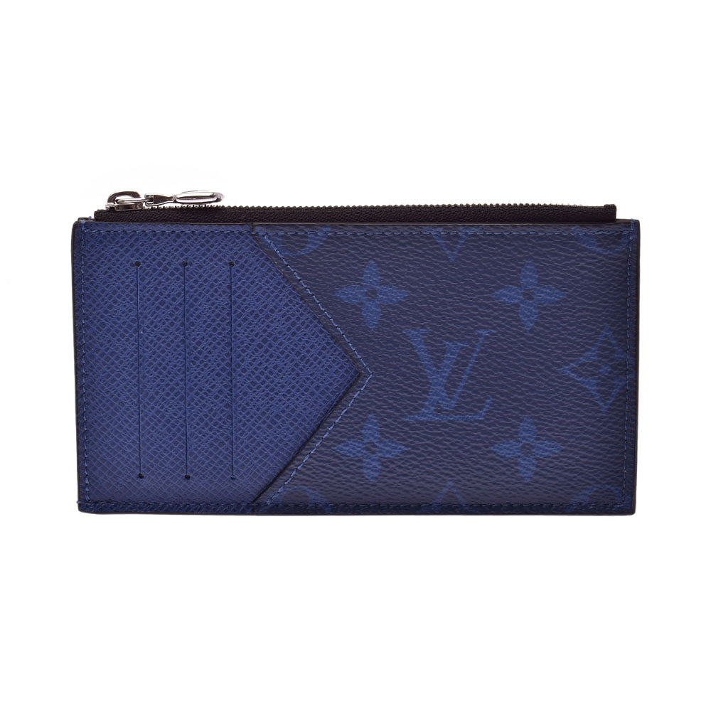 LOUIS VUITTON ルイヴィトン タイガラマ コインカードホルダー コバルト M30270 メンズ レザー コインケース 新同 中古 