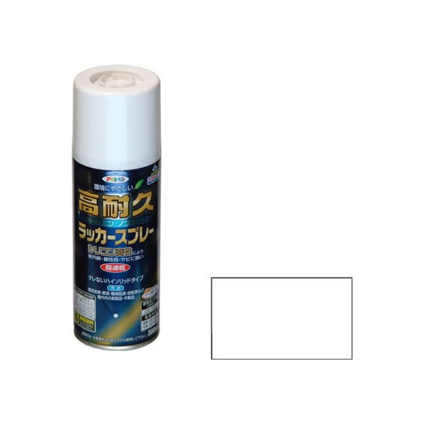 アサヒペン 高耐久ラッカースプレー 300ml 白 FC039NS