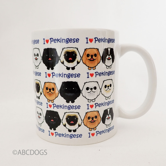 『I❤DOGS』マグカップ　ペキニーズ