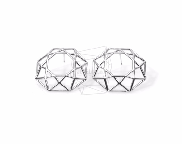 ERG-556-MR【2個入り】オクタゴンスターピアス,Octagon Star Post Earring