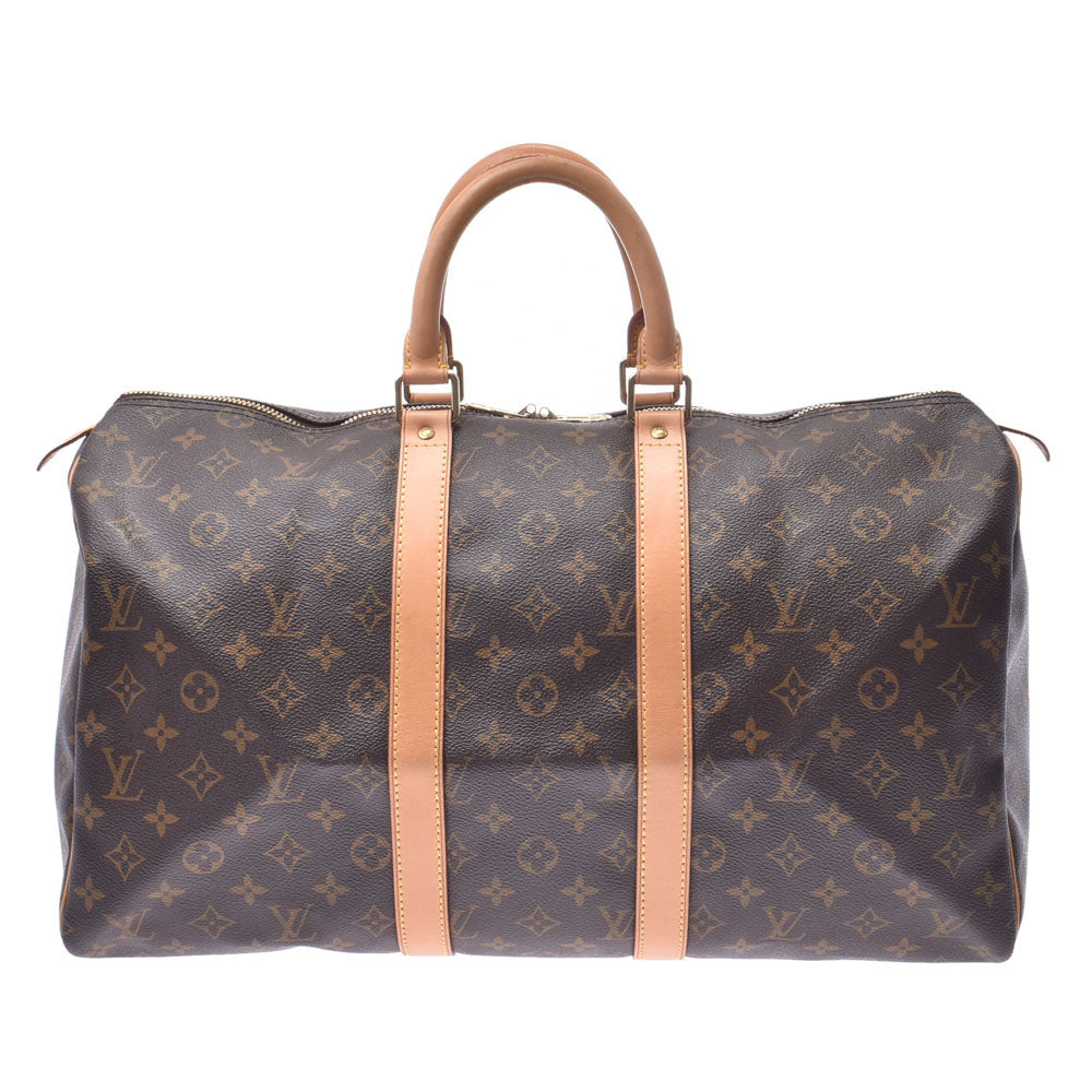 LOUIS VUITTON ルイヴィトン モノグラム キーポル45 ブラウン M41428 ユニセックス モノグラムキャンバス ボストンバッグ ABランク 中古 