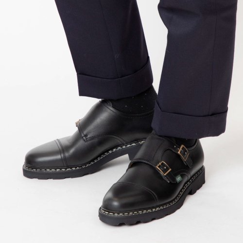 パラブーツ PARABOOT 981412 ビジネスシューズ ウィリアム WILLIAM メンズ レディース シューズ ダブルモンク ブラック  noir ローフ シューズ