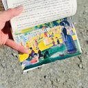 世界の名画　透明栞【グランドジャット島の日曜日の午後】キャンプ読書におすすめ