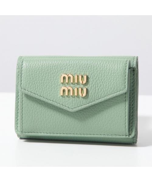 MIUMIU 三つ折り財布 5MH021 2DT7 レザー