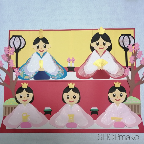 ひな祭り　壁飾り　季節の飾り 壁面飾り #SHOPmako クラフトパンチ