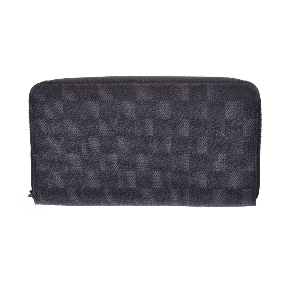 LOUIS VUITTON ルイヴィトンジッピーオーガナイザー  14137 グレー メンズ ダミエグラフィットキャンバス 長財布 N63077  中古