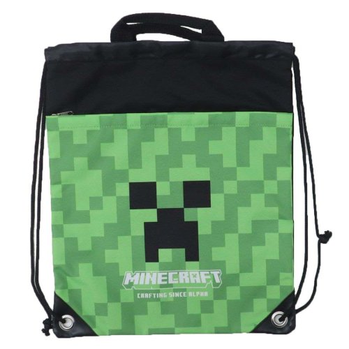 マインクラフト プールバッグ ナップサックビーチバッグ グリーン Minecraft ニシオ 海プール サマーレジャー用品 ゲームキャラクター グッズ