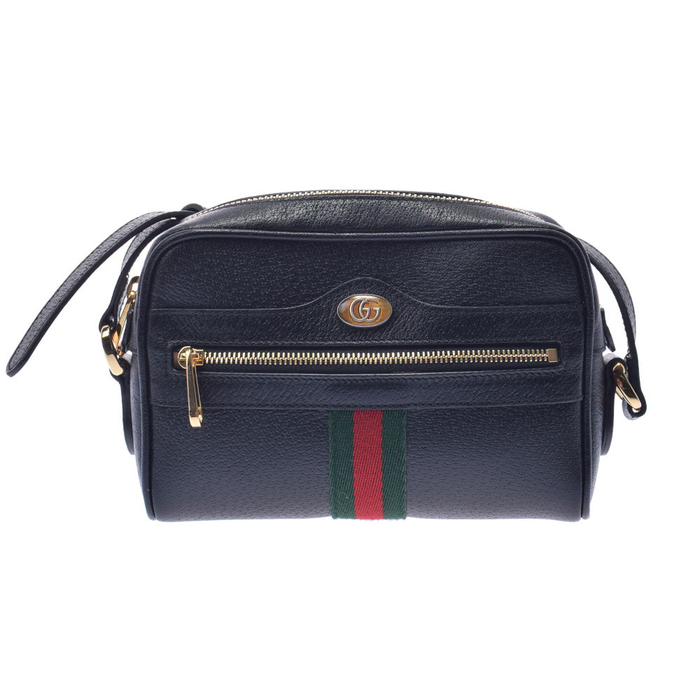 【2025 カレンダーの人気アイテム】 GUCCI グッチ オフィディア ショルダーバッグ ミニ 黒 517350 レディース カーフ ショルダーバッグ Aランク 中古 