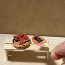 ミニチュア夏の風物詩#1 スイカと団扇 Miniature Japanese summer : watermelon& fan