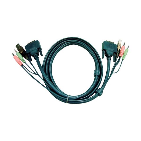 ATEN DVI KVMケーブル 5m 2L-7D05U 1本(5m) 115-2069（直送品）