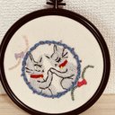 刺繍枠飾り twins