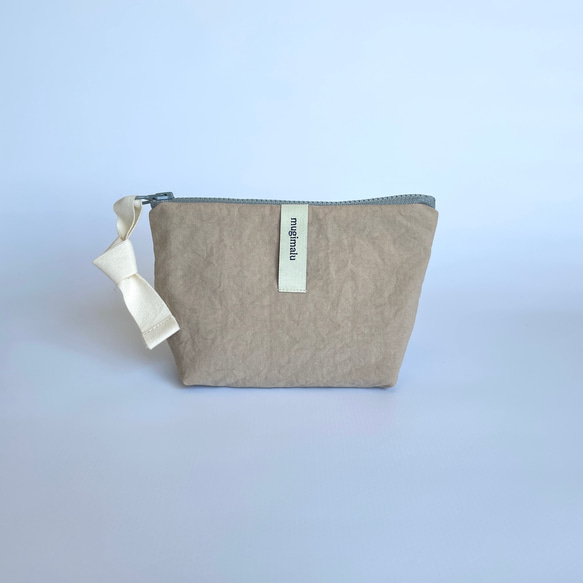 poitto16 マチ5深型 天然色素染NYLON POUCH ..Common Fig..