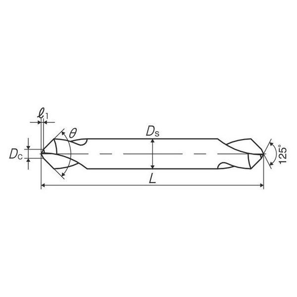 彌満和製作所 超硬ポイントドリル PEー90° C-PE-QV4X1X90 1本（直送品）