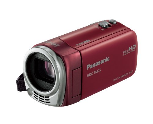 Panasonic デジタルハイビジョンビデオカメラ TM25 内蔵メモリー8GB レッド HDC-TM25-R【中古品】