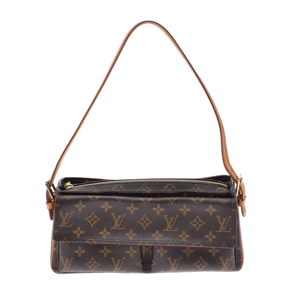 LOUIS VUITTON ルイヴィトン モノグラム ヴィバシテMM ブラウン M51164 レディース モノグラムキャンバス ショルダーバッグ Bランク 中古 