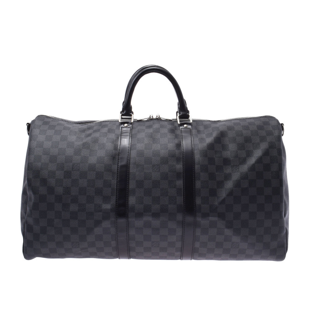 LOUIS VUITTON ルイヴィトン ダミエ グラフィット キーポルバンドリエール55 黒 N41413 メンズ ダミエグラフィットキャンバス ボストンバッグ ABランク 中古 