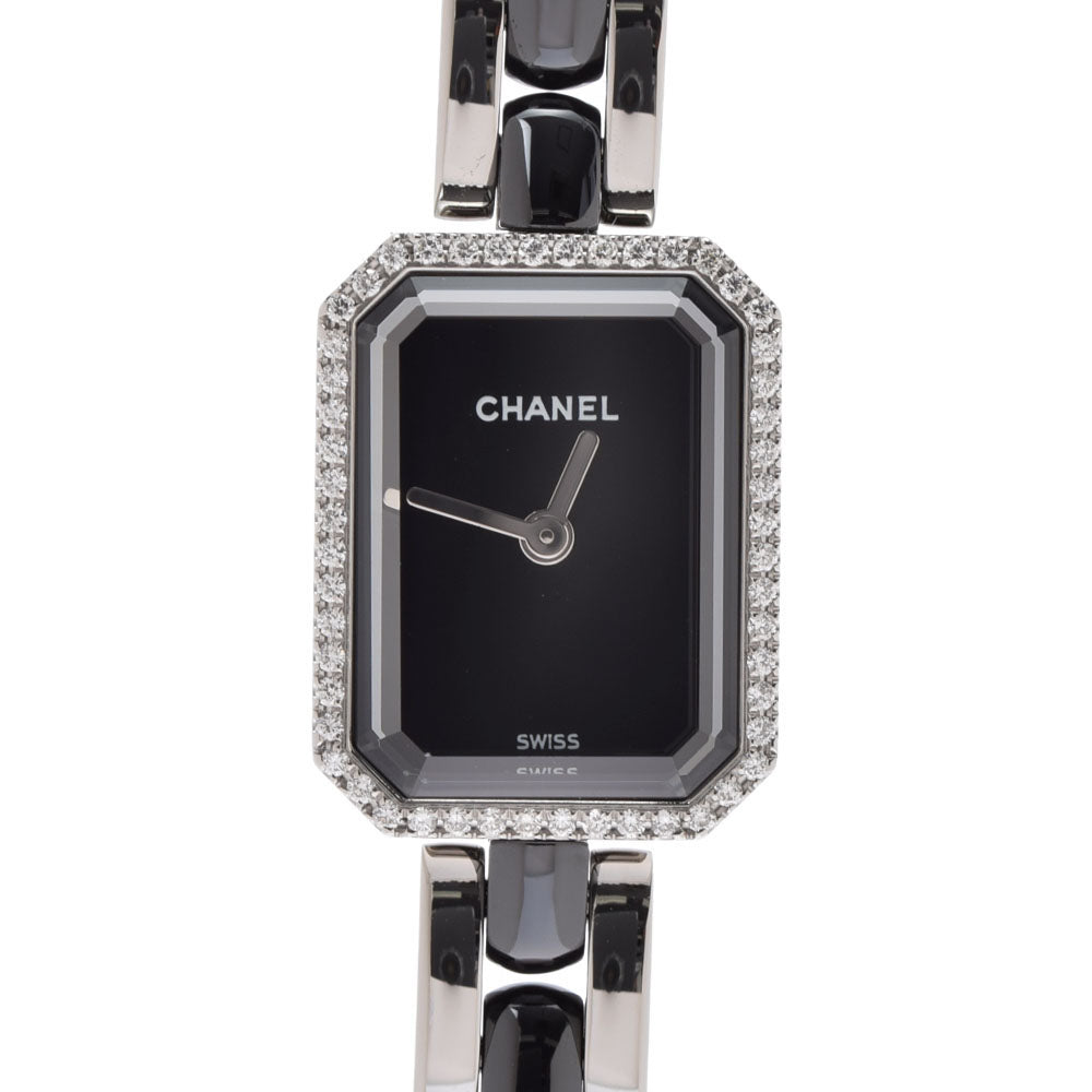 【カレンダー 2025の人気アイテム】 CHANEL シャネル プルミエール ベゼルダイヤ  H3058 レディース SS/セラミック 腕時計 黒文字盤 Aランク 中古 