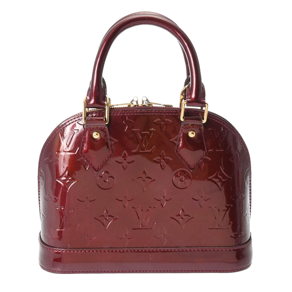 LOUIS VUITTON ルイヴィトン ヴェルニ アルマ BB 2WAY ルージュフォーヴィスト M91676 レディース モノグラムヴェルニ ハンドバッグ Bランク 中古 