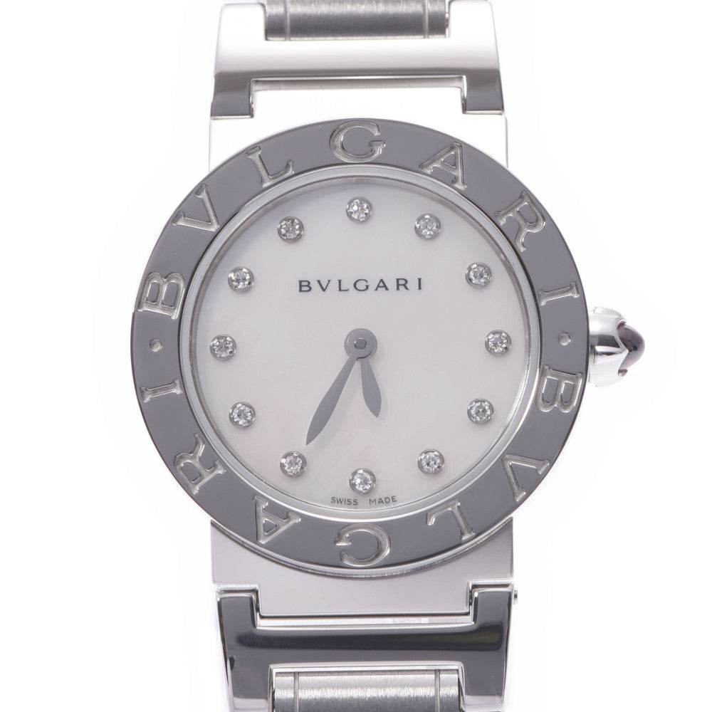 BVLGARI ブルガリ ブルガリブルガリ26 12Pダイヤ BBL26S レディース SS 腕時計 クオーツ シェル文字盤 Aランク 中古 