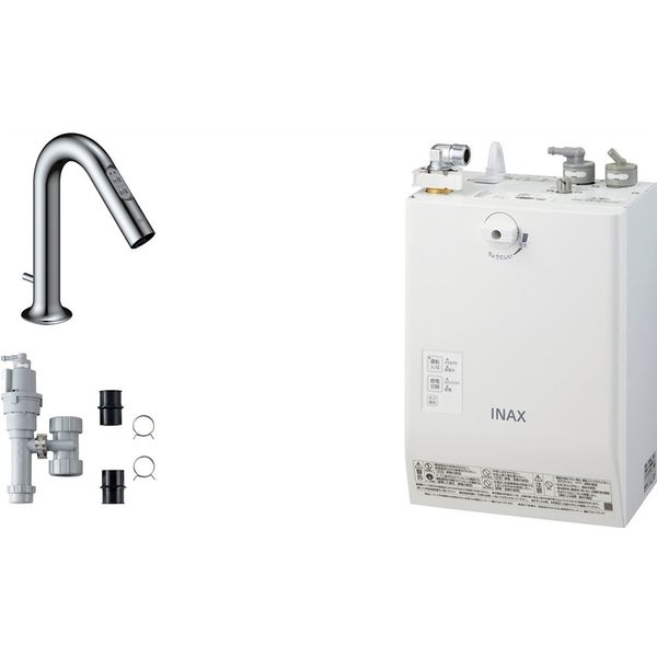 LIXIL 小型電気温水器（ゆプラス）自動水栓一体型壁掛3L セット品 EHMS-CA3ECSC3-3