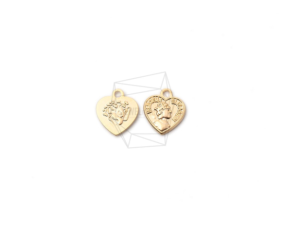 PDT-2073-MG【4個入り】コインペンダント,Coin Pendant/12mm x 12mm